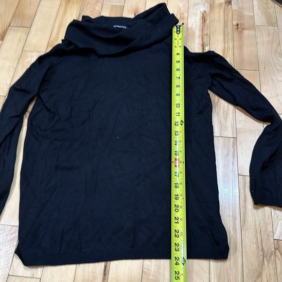 Buffalo David Bitton Cold Shoulder Cowl Neck Knit Sweater - Picture 4 of 6